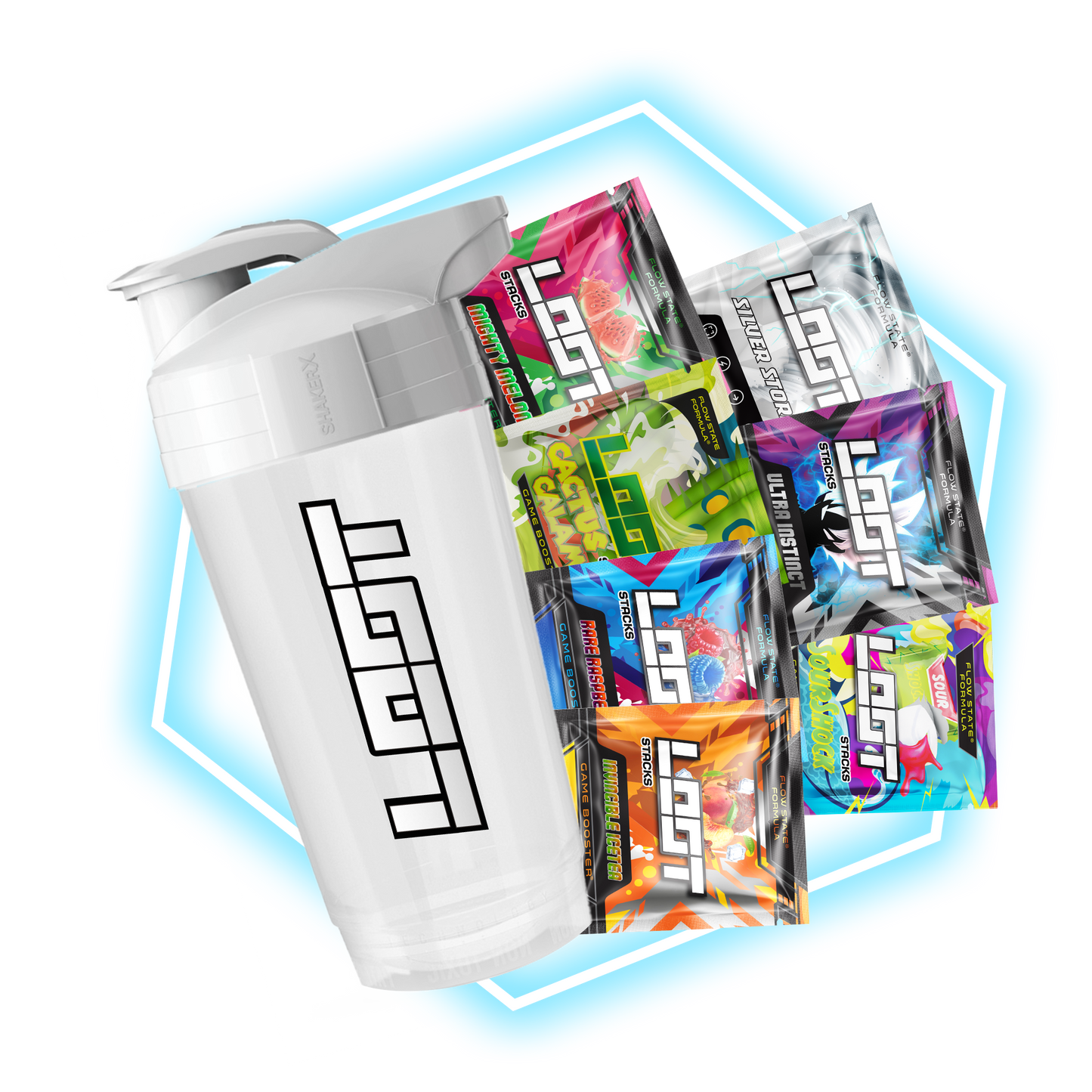 Booster Starter Pack 7 Sorten + Shaker